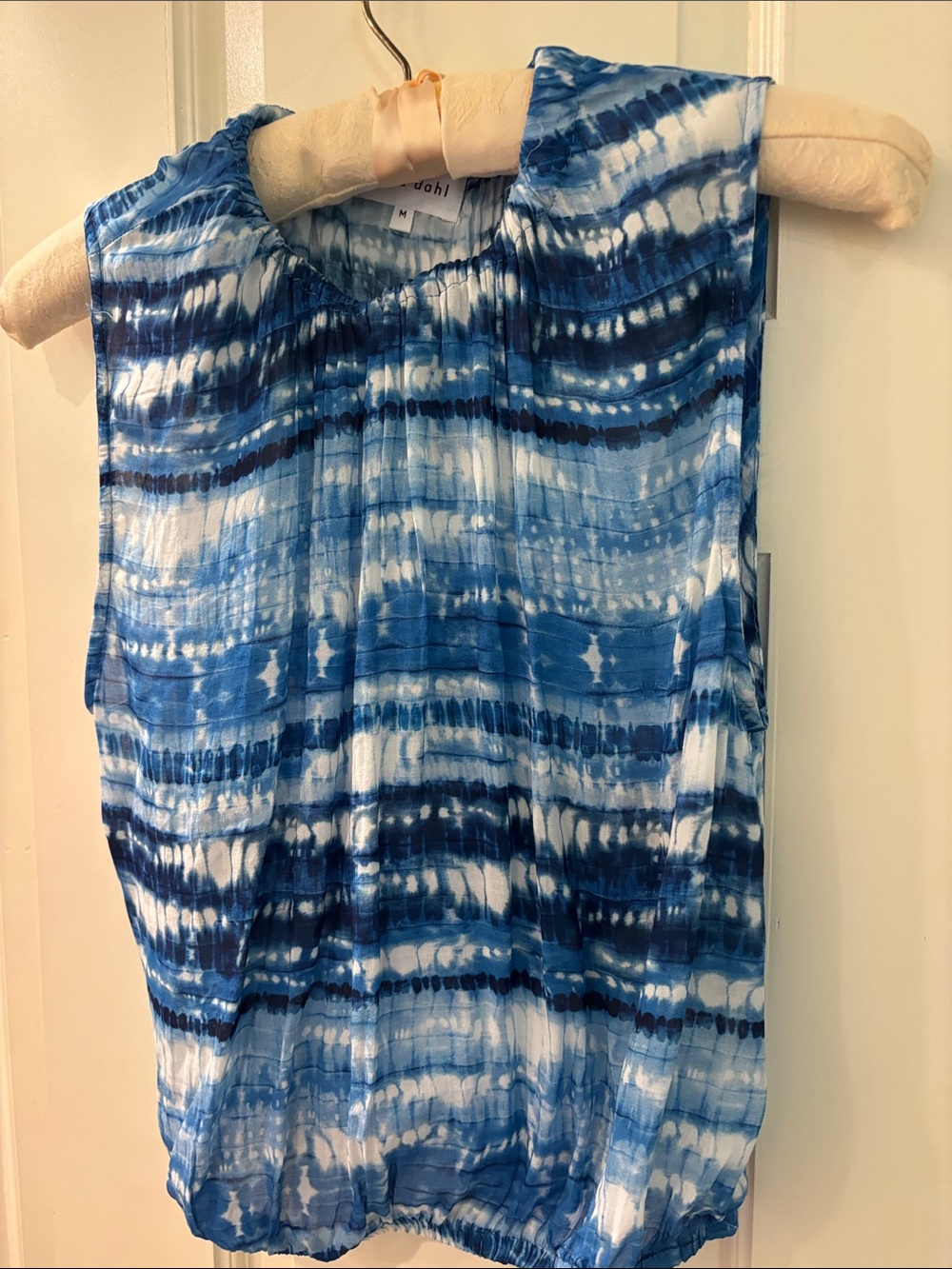 Bella Dahl Blue Tie-Dye Sleeveless Tank